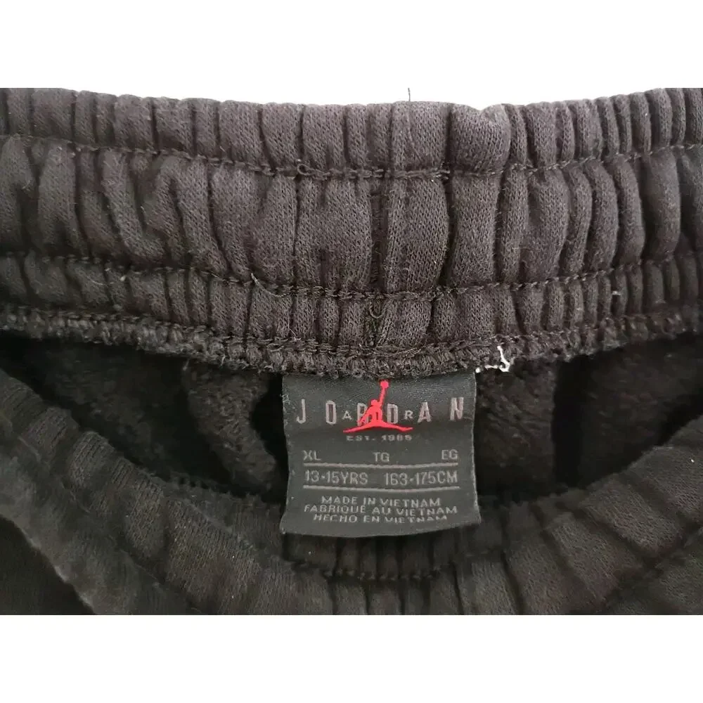 Jordan Jumpman Youth XL 13-15yrs Black Jogger Sweatpants Athletic Pants